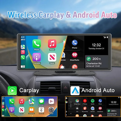 10,26-Tommer Trådløs CarPlay Android Auto GPS-Skærm