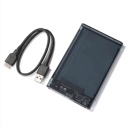 Gennemsigtigt 2,5” HDD SSD USB-C-Kabinet