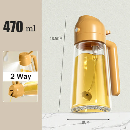2-i-1 470 ml Glasoliesprayer og Oliebeholder
