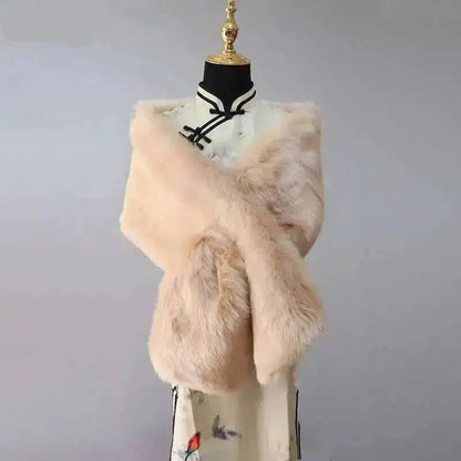 Vintersjal i Imiteret Pels til Kvinder