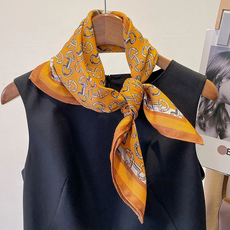 Printet Firkantet Tørklæde til Kvinder