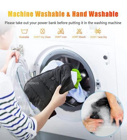 Varm Vinter Elektrisk Opvarmet Jakke - Vælg mellem 9 eller 12 opvarmede områder