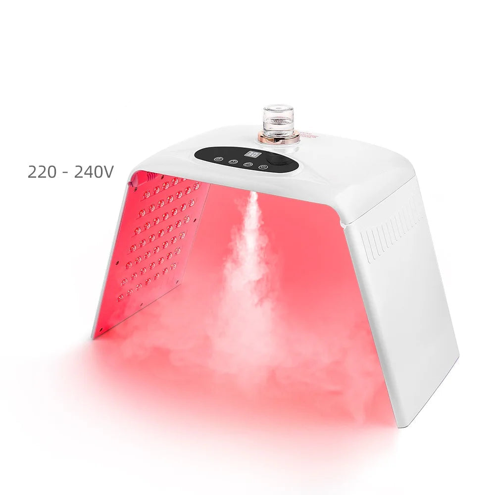 7-Farvet LED-Ansigtslampe med Lysterapi og Nanospray