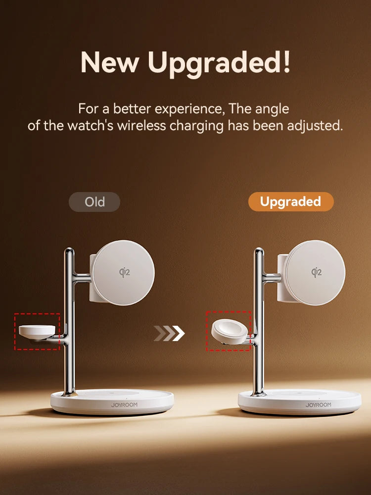 Qi2 Magnetisk Trådløs Opladningslampe til iPhone, iWatch, AirPods