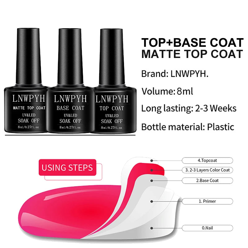 Gel Neglelak Sæt med LED-lampe – 27 Farver Manicure Sæt
