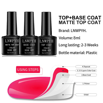Gel Neglelak Sæt med LED-lampe – 27 Farver Manicure Sæt