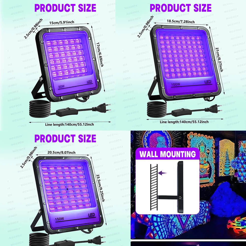 UV Sort Lys LED Projektør til Fest og Events