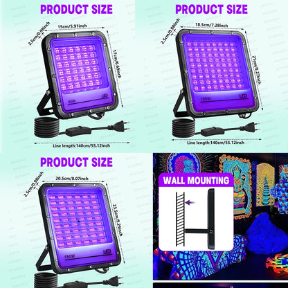 UV Sort Lys LED Projektør til Fest og Events