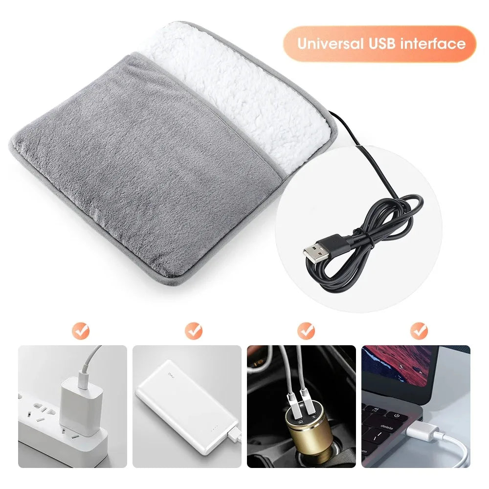 USB Elektrisk Plys Fodvarmermåtte