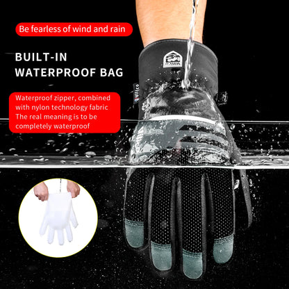 Vinter Vandtætte Fleece Cykelhandsker med Touchskærm
