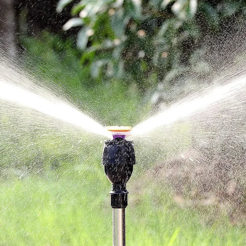 360° Havesprinkler med Trefodsstativ i Rustfrit Stål