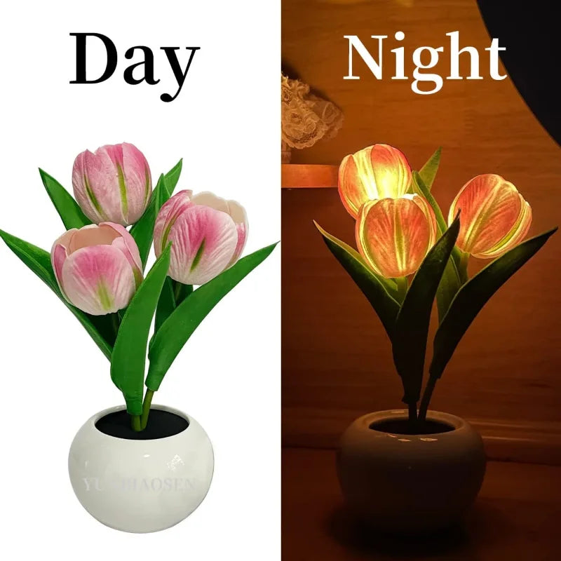Dekorativ LED Tulipan Natlampe