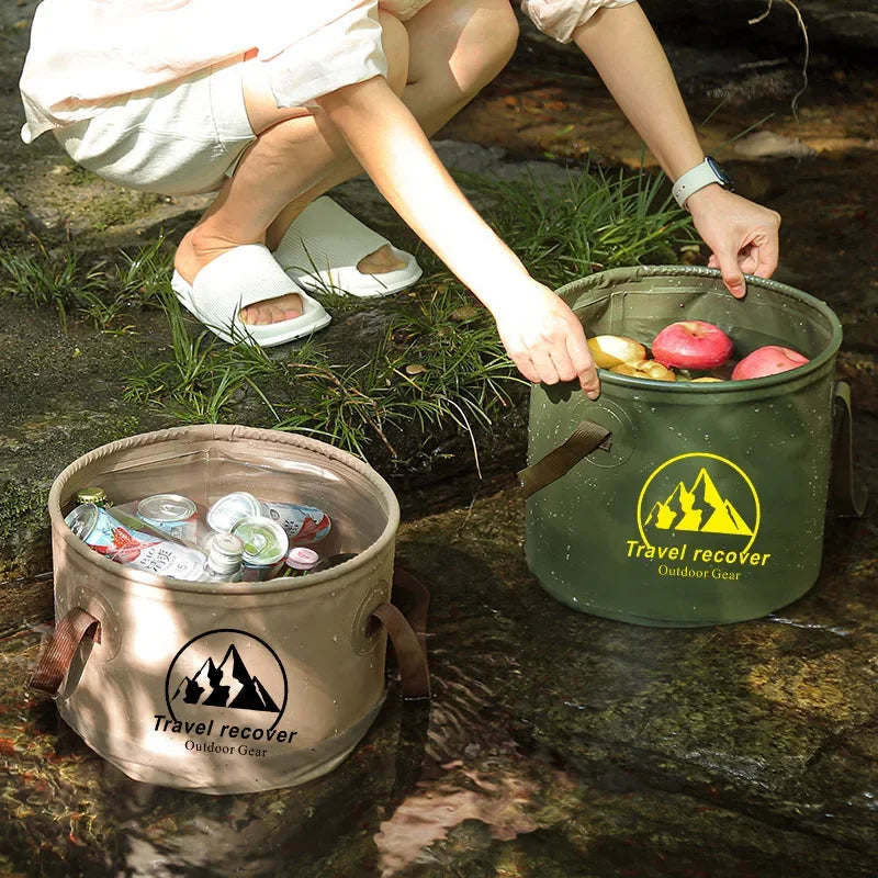 Foldbar Vandtæt Spand til Bilvask og Camping (5L/10L/20L)