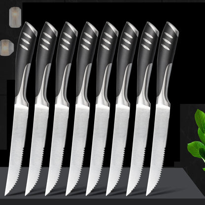 5/8 stk. Tandet Steakkniv i Rustfrit Stål