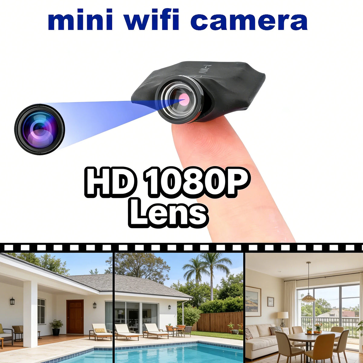 1080P Mini WiFi-Kamera med Bevægelsesregistrering