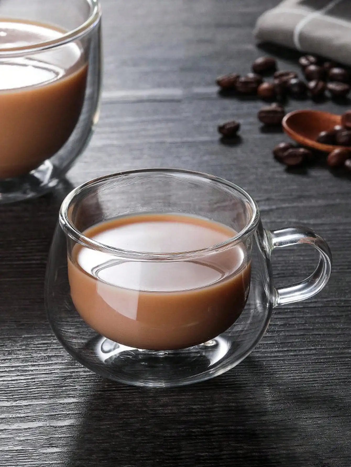 2 stk. 120 ml Dobbeltvæggede Glaskrus