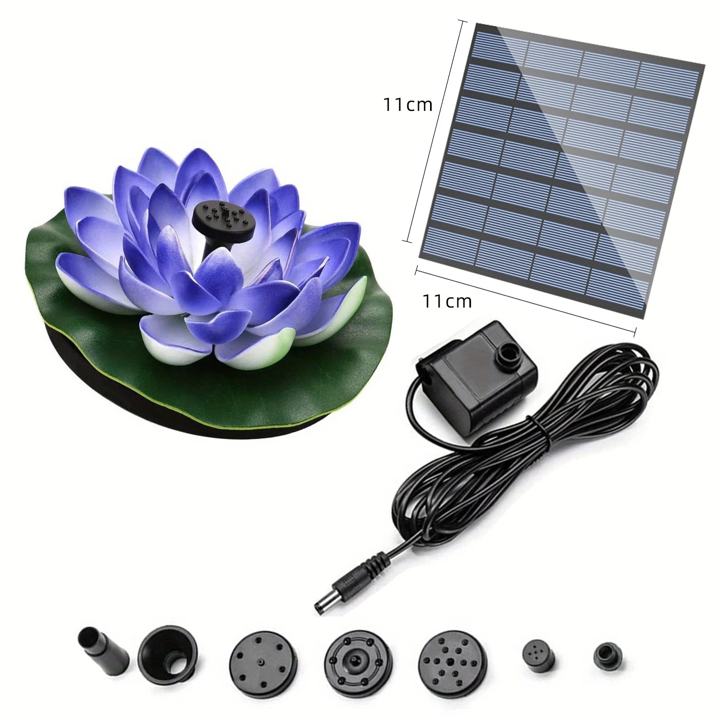 Mini Sol-Lotus Fontæne til Havedam