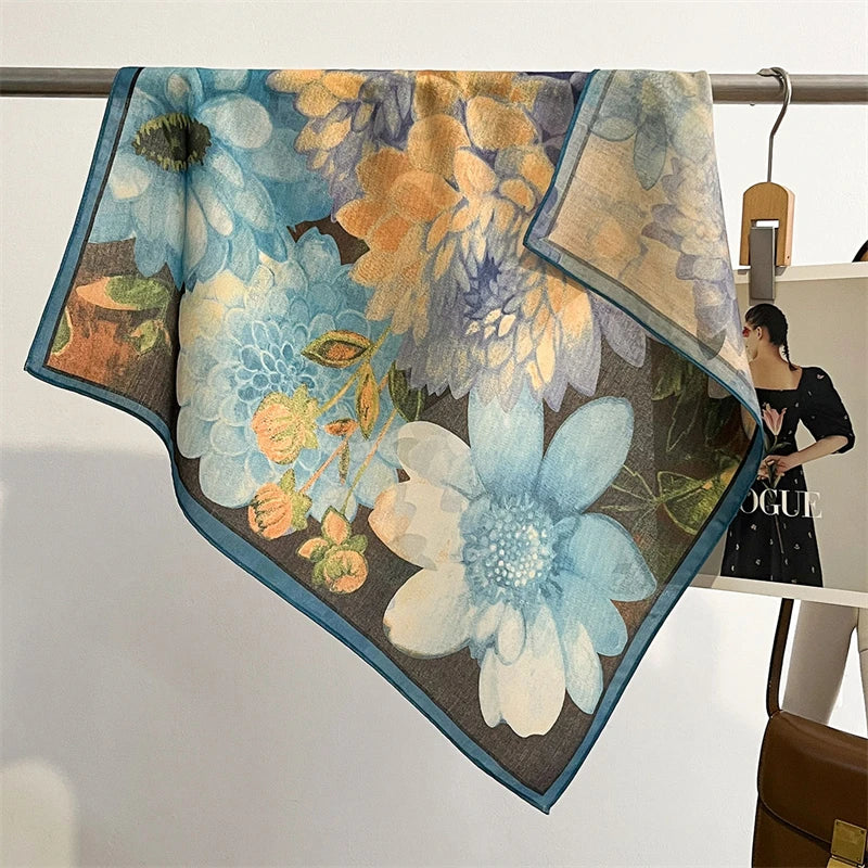 Printet Firkantet Tørklæde til Kvinder