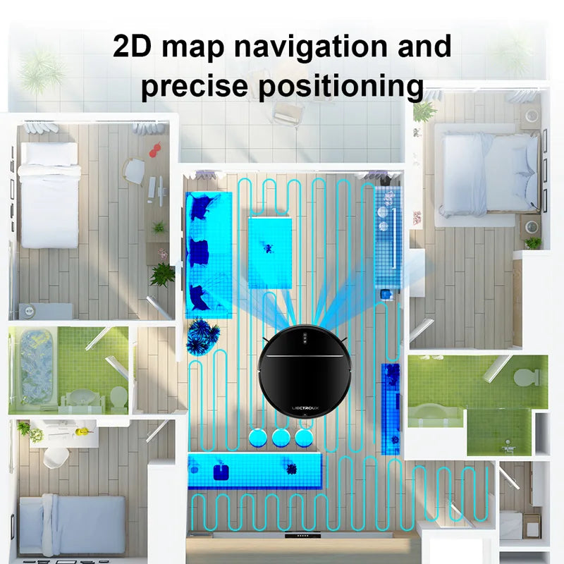 LIECTROUX Pro Robotstøvsuger med Wet Mop Combo, Smart Mapping, Børsteløs Motor og Mange Flere