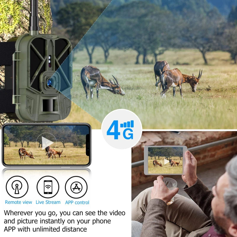 4G Vildtkamera 50MP 4K HD med Natvision