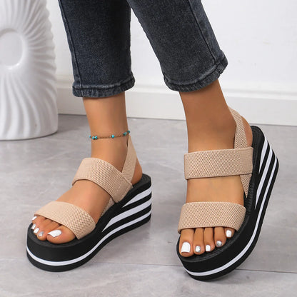 Lette Slingback-Sandaler med Kilehæl til Damer