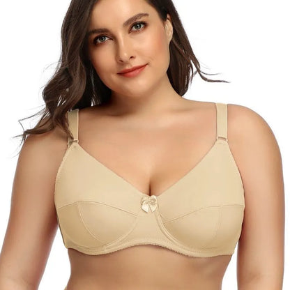 Plus Size Bøjle-BH til Kvinder (Uforet, uden indlæg)