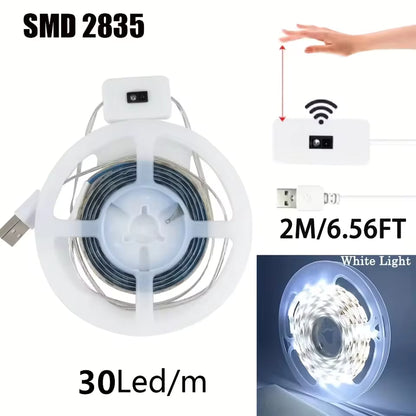 2m/3m/5m USB LED-Lysstrimmel med Bevægelsessensor