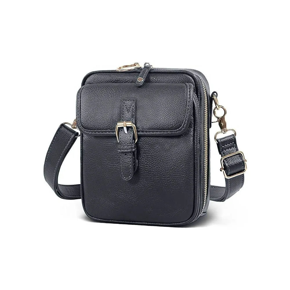 Stor Læder Crossbody Taske til Kvinder