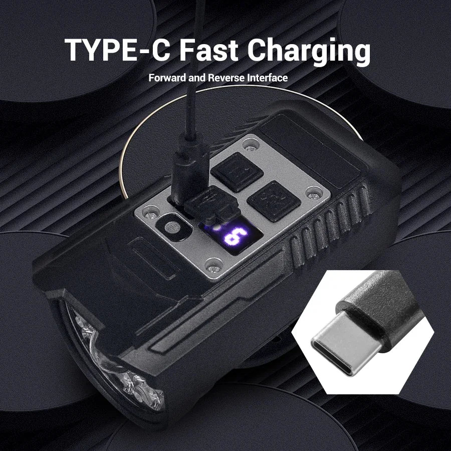 USB Genopladelig Vandtæt LED Cykelforlygte