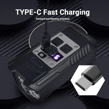 USB Genopladelig Vandtæt LED Cykelforlygte