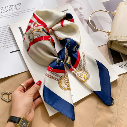 Luksus Trykt Silketørklæde til Kvinder