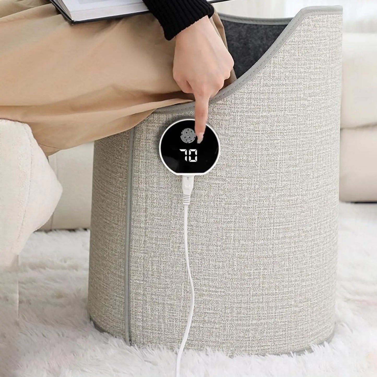 Elektrisk Fod- og Benvarmer til Skrivebord