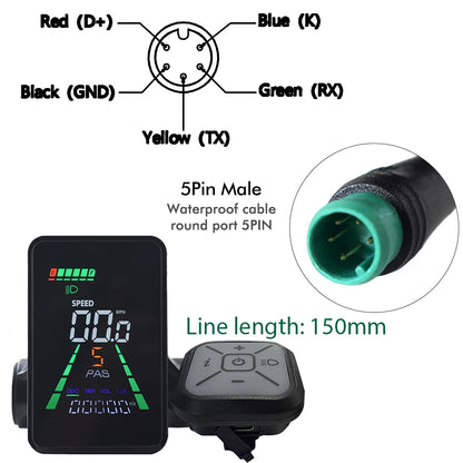LCD-Display til Elektrisk Cykel og Elektrisk Løbehjul