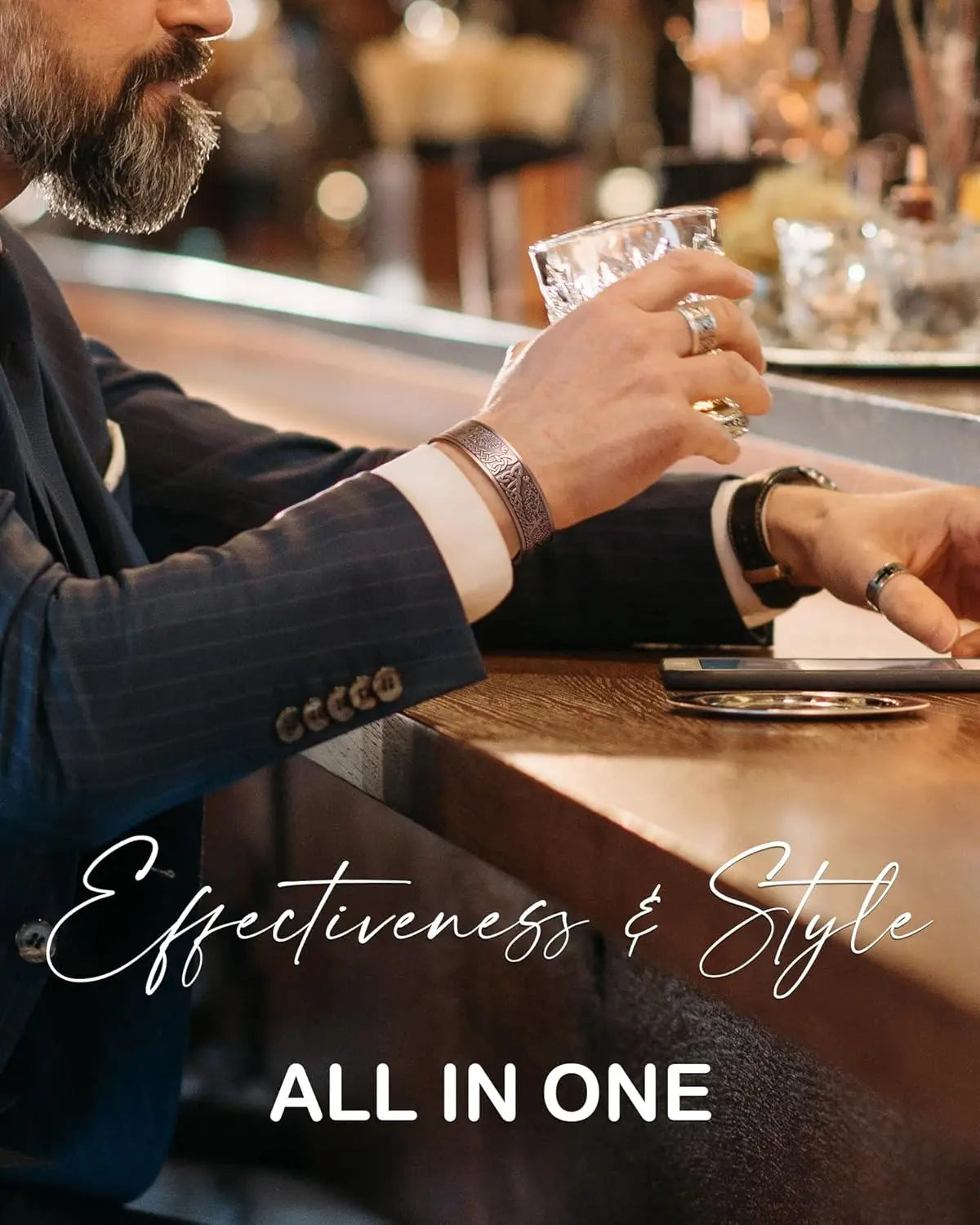 Kobber Magnetarmbånd – Livets Træ Design med Neodymmagneter