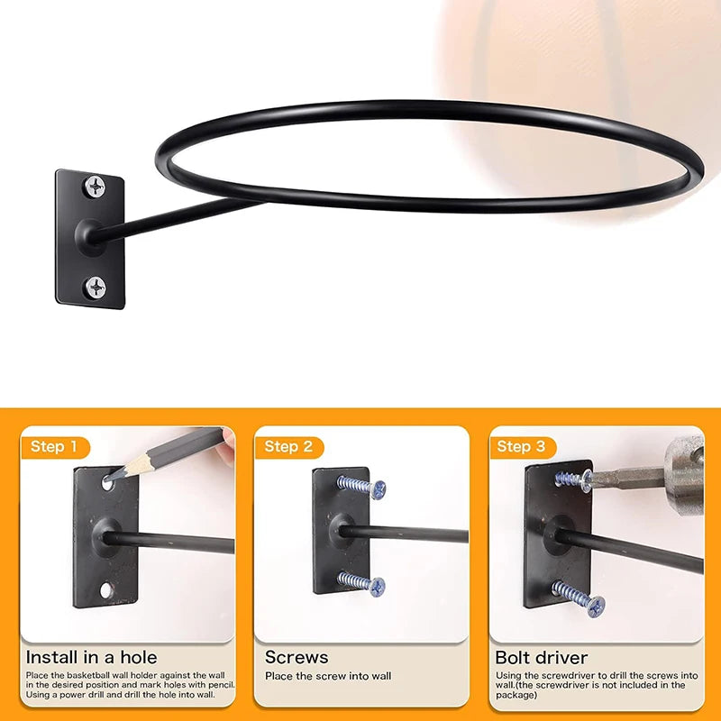 Væghængt Boldholder – Pladsbesparende Opbevaringsstativ