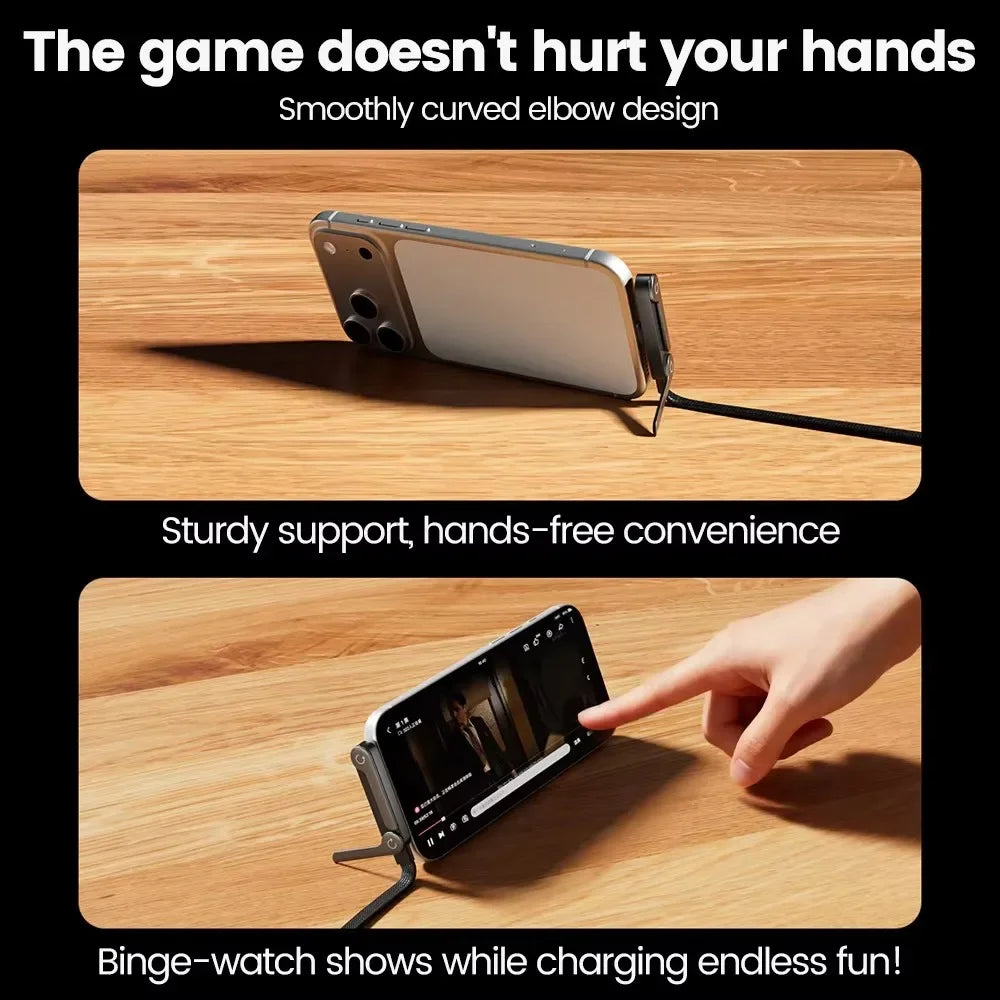 240W USB til USB-C Hurtigopladningskabel med Holder