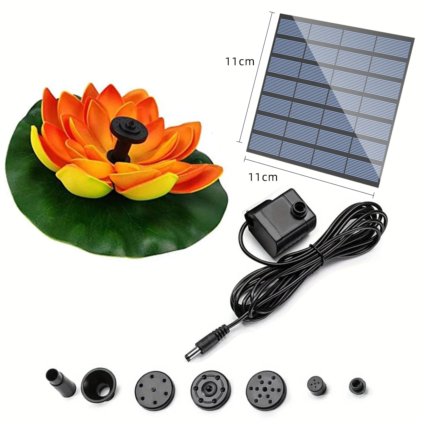 Mini Sol-Lotus Fontæne til Havedam