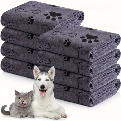 1 stk Hurtigtørrende Mikrofiber Badehåndklæde til Kæledyr