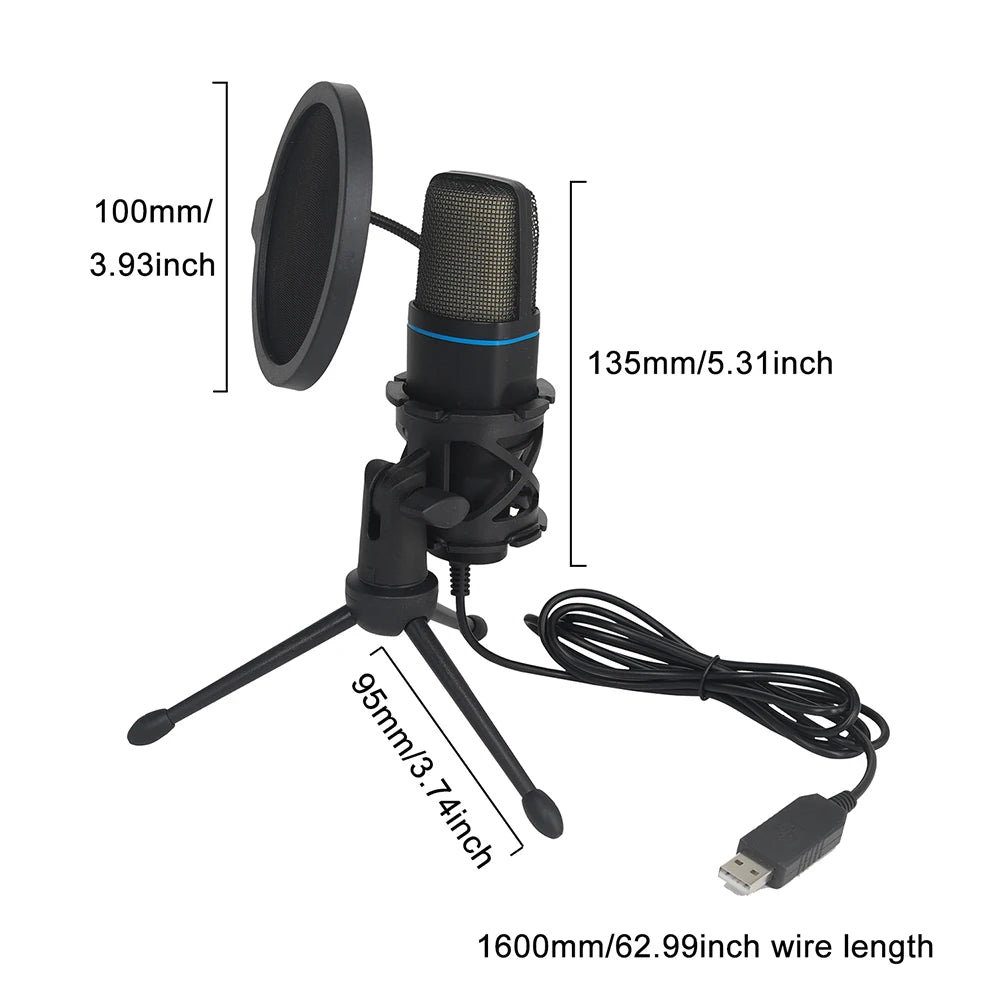 USB RGB Kondensatormikrofon til Gaming og Streaming