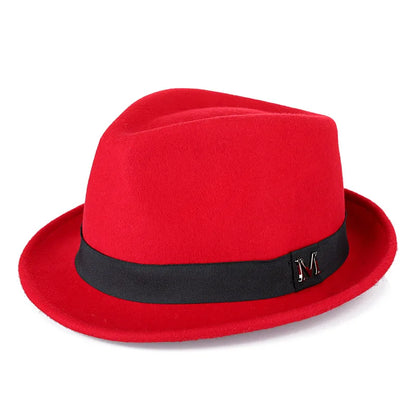 Herre Tyk Varm Vinter Fedora Hat