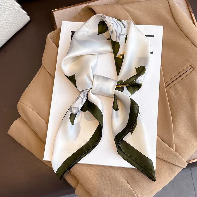 Luksus Trykt Silketørklæde til Kvinder