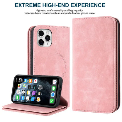 Magnetisk Læder Pung Cover til iPhone