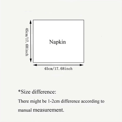 Sæt med 6 Tykke, Genanvendelige Stofservietter til en Forhøjet Spiseoplevelse
