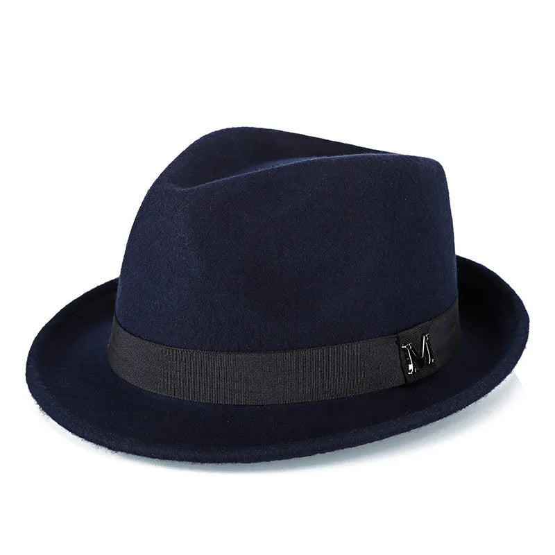 Herre Tyk Varm Vinter Fedora Hat