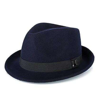 Herre Tyk Varm Vinter Fedora Hat
