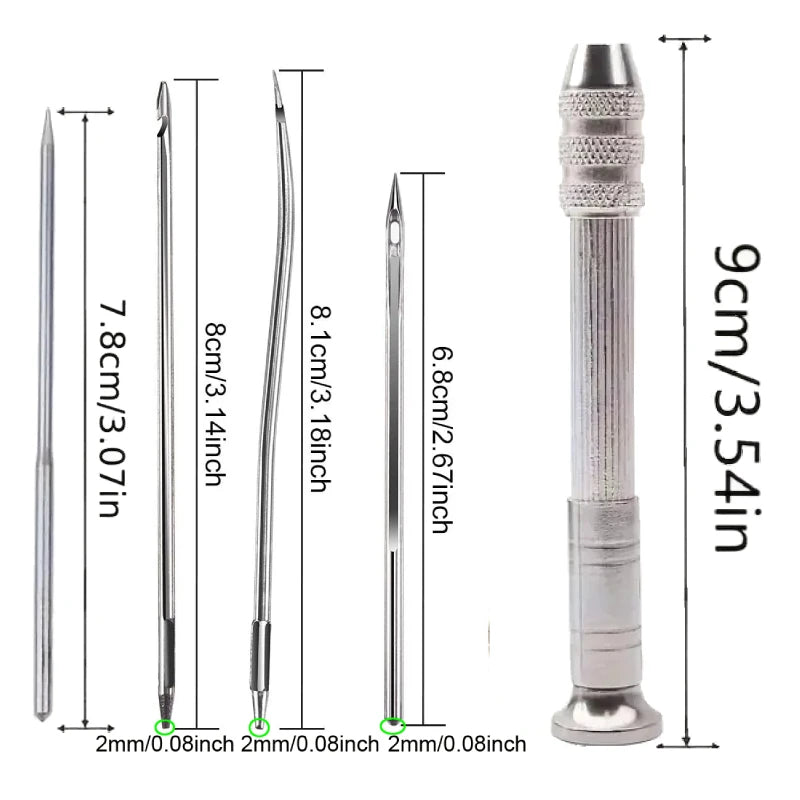 Lædersynålesæt med Syl til Læder og Canvas