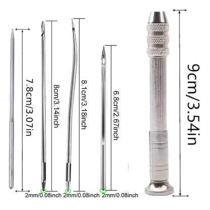 Lædersynålesæt med Syl til Læder og Canvas