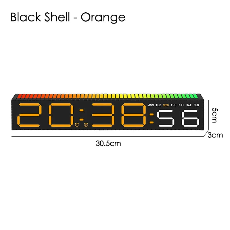 LED-skrivebordsvækkeur med Rytmelys