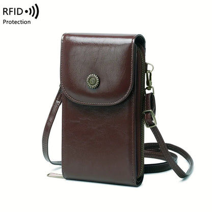 RFID-Beskyttet Crossbody-Telefonpung til Kvinder