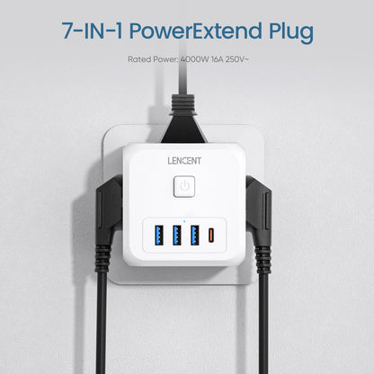 7-i-1 Power Strip Vægstik